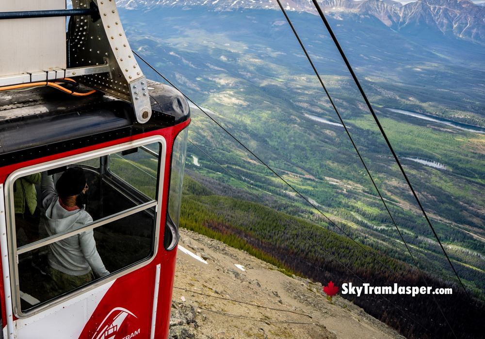 SkyTram Mountain Views upon Arriving at the Upper Terminal