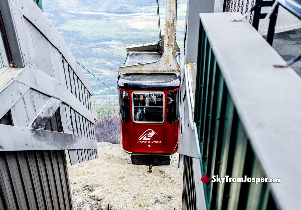 SkyTram Visitors Departing