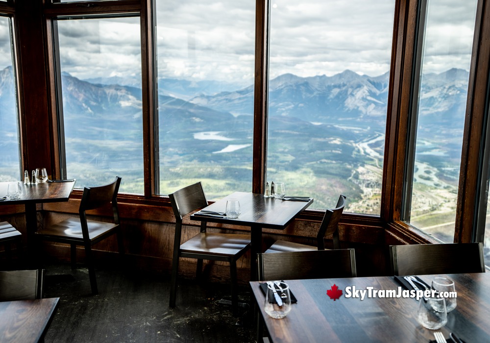 SkyTram Cafe Dining Set Up Jasper Townside Views