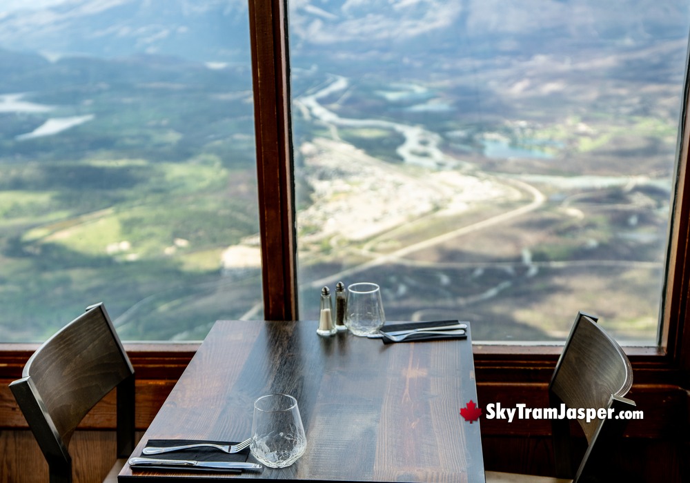 Two Person Cafe Dining Jasper Townsite Aerial